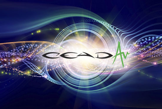 Interplay of overlapping abstract  waves, colors and lights  on the subject of technology, entertainment, communications, sound and audio